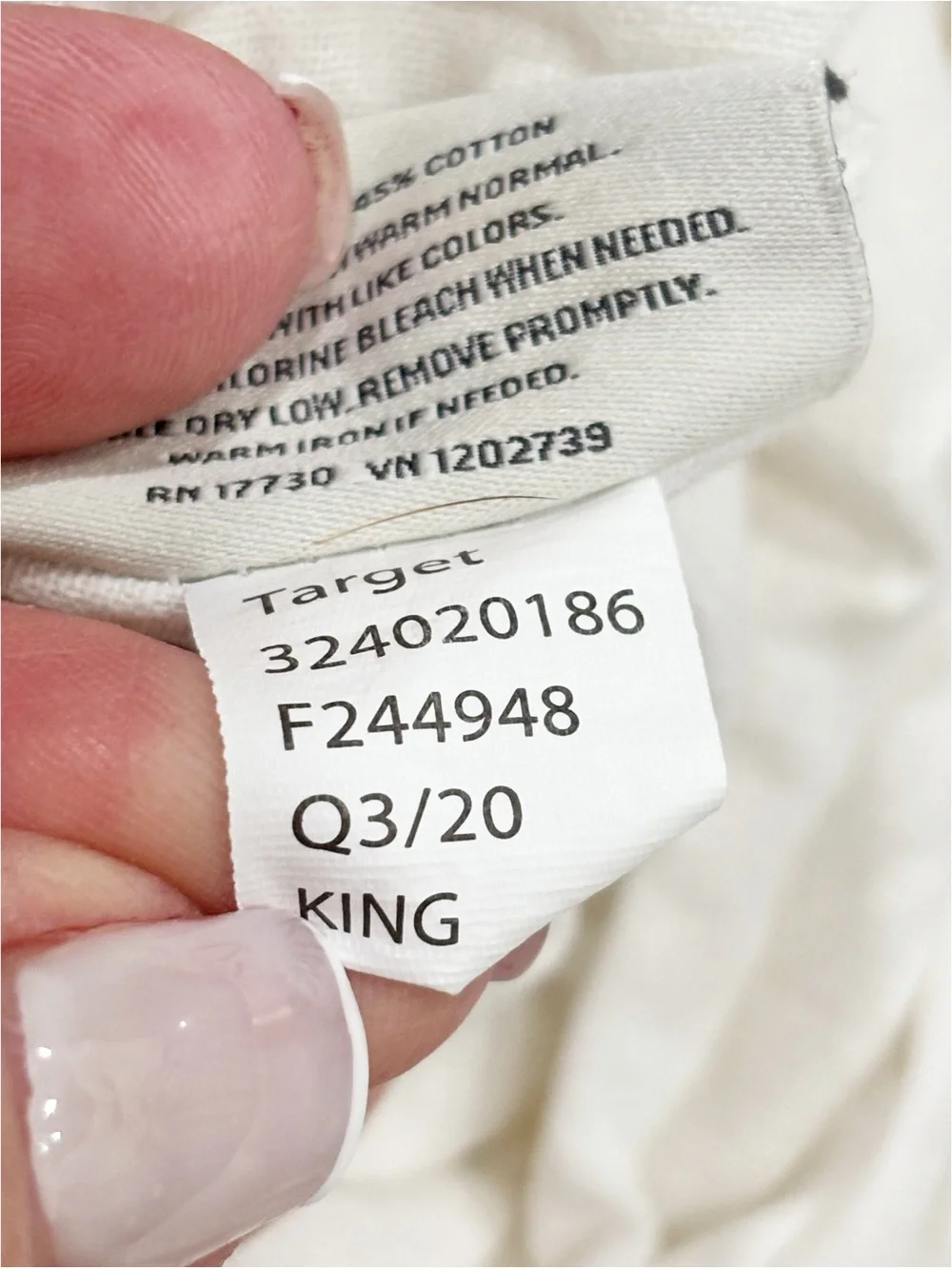 HEARTH & HAND MAGNOLIA Ivory Linen Cotton Blend Fitted Sheet Deep Pocket King